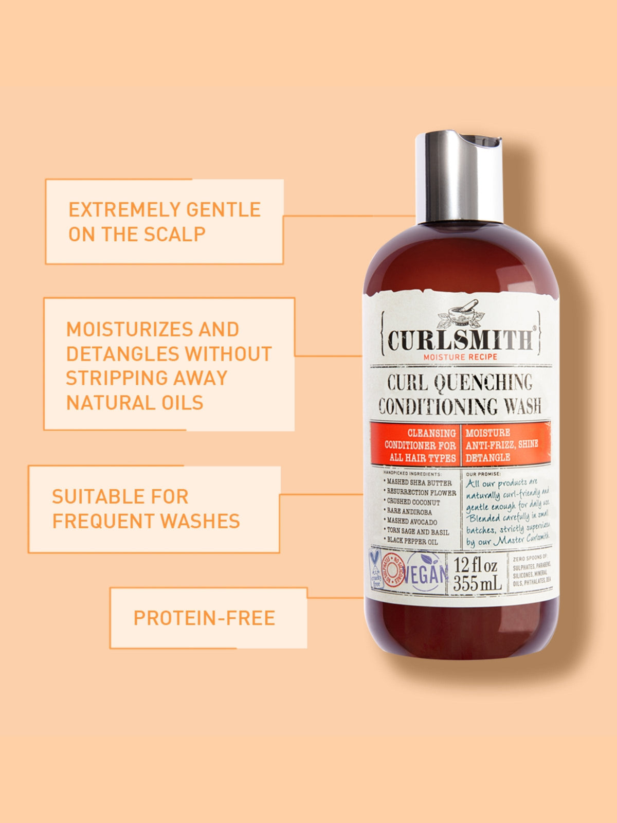 Curl Quenching conditioning wash bottle