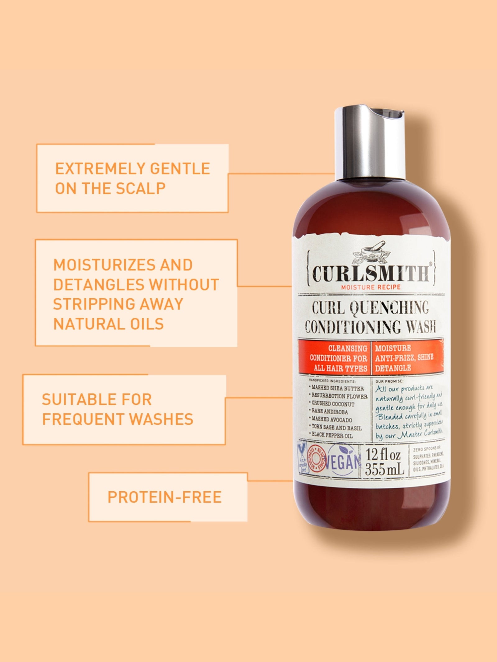 Curl Quenching conditioning wash bottle