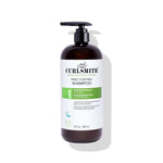 Curlsmith frizz control shampoo bottle on a white background