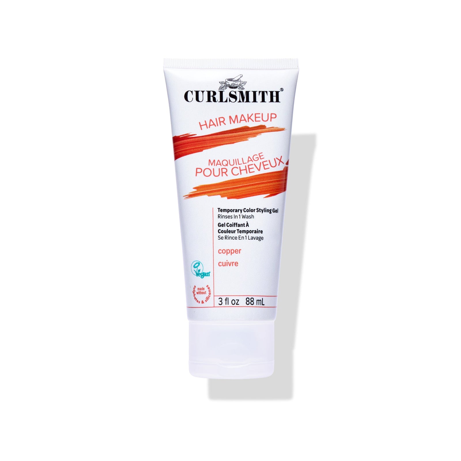 Curlsmith copper hair makeup tube on a white background