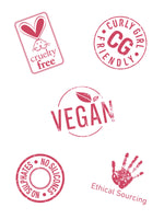 pink logos on white background